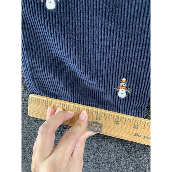 Brooks Brothers Boys Pants Corduroy Embroidered Snowmen Blue Sz 10 - Picture 13 of 16